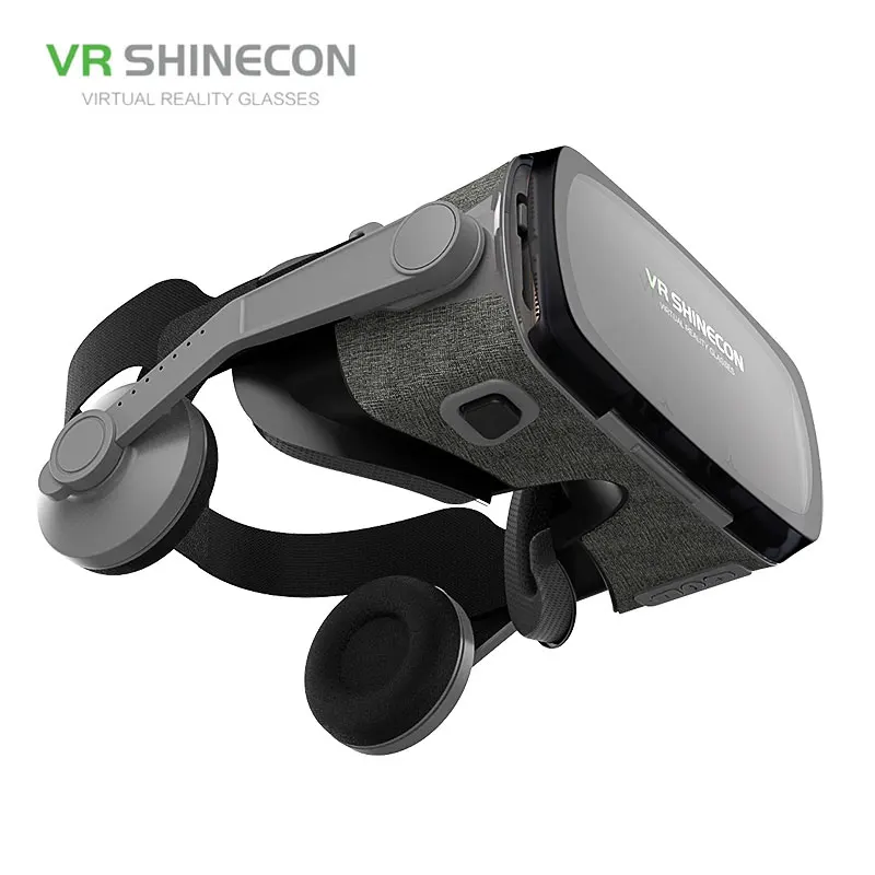 VR SHINECON G07E 3D VR очки гарнитура с наушниками для 4,7-6,0 дюймовых Android iOS смартфонов