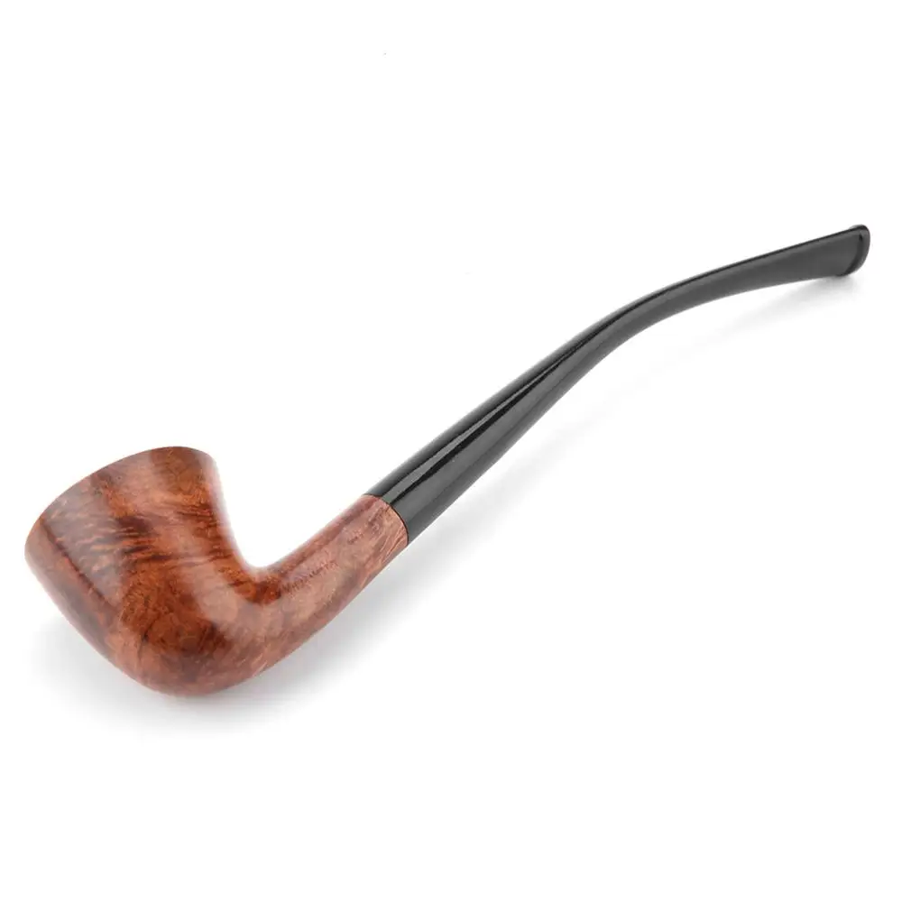 

3mm Churchwarden Iron Core Filter Briar Wooden Pipe with Top Grade Quality for Man and Adult .