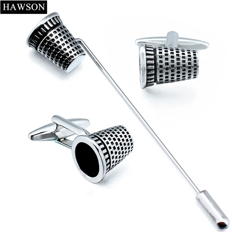 

Trash Bin Cufflinks Brooches Pin Garbage Recycle Can Cuff links Button for Shirt Online With Box