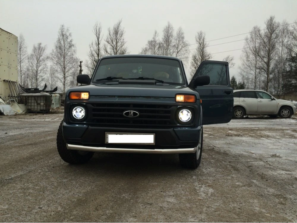 Для Lada Niva 7 дюймов светодиодный фар Hi/ближнего и дальнего света для Lada Niva 4X4 1995-светодиодный задний фонарь светильники Водонепроницаемые светодиодные фары дневного Бег свет