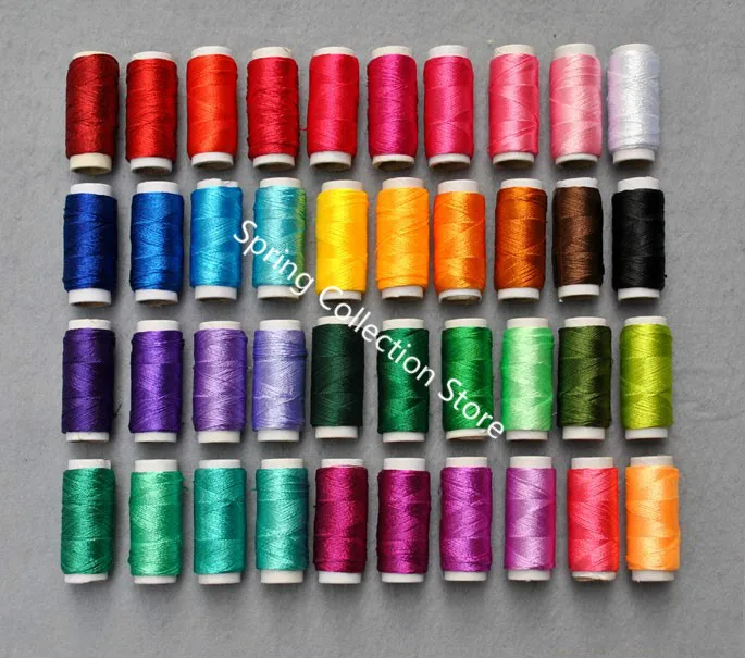 

40pcs/lot 8g/pcs Multi-color Ice Silk Embroidery Thread Sewing Embroidery Cross Stitch Silk Threads Embroidery Line DIY Handmade