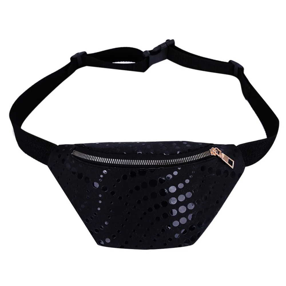 Для женщин блесток Fanny Pack модная женская поясная сумка 2019 Новый Грудь чехол сумка блеск бум Ремни сумки Талия пакеты