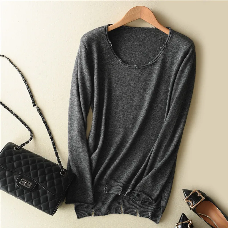 adohon 2018 womens winter Cashmere sweaters and auntmun women knitted Pullovers High Quality Warm Female thickening Oneck