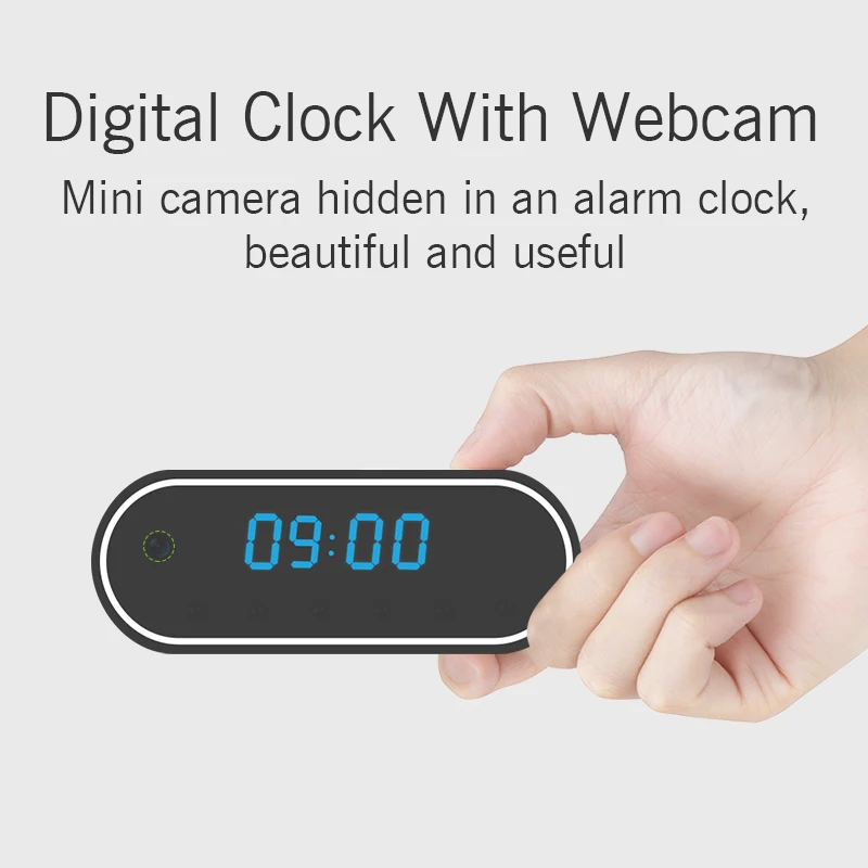  1080p HD Mini Camera Time Clock Alarm Setting Wireless Smart WIFI Cam Camera Motion Sensor IR Night