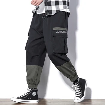 

M-5XL 2019 Spring Track Pants Men Sweatpants Mens Joggers Pants Cargo Camo Tactical Harem Wide Pants Man