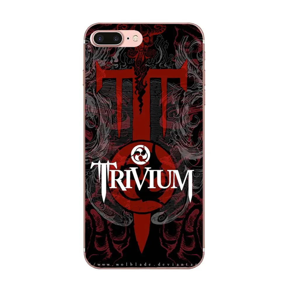 Металлический чехол для телефона с рисунком рок группы Trivium Apple iPhone 4 4S 5 5C 5S SE 6 6S 7 8