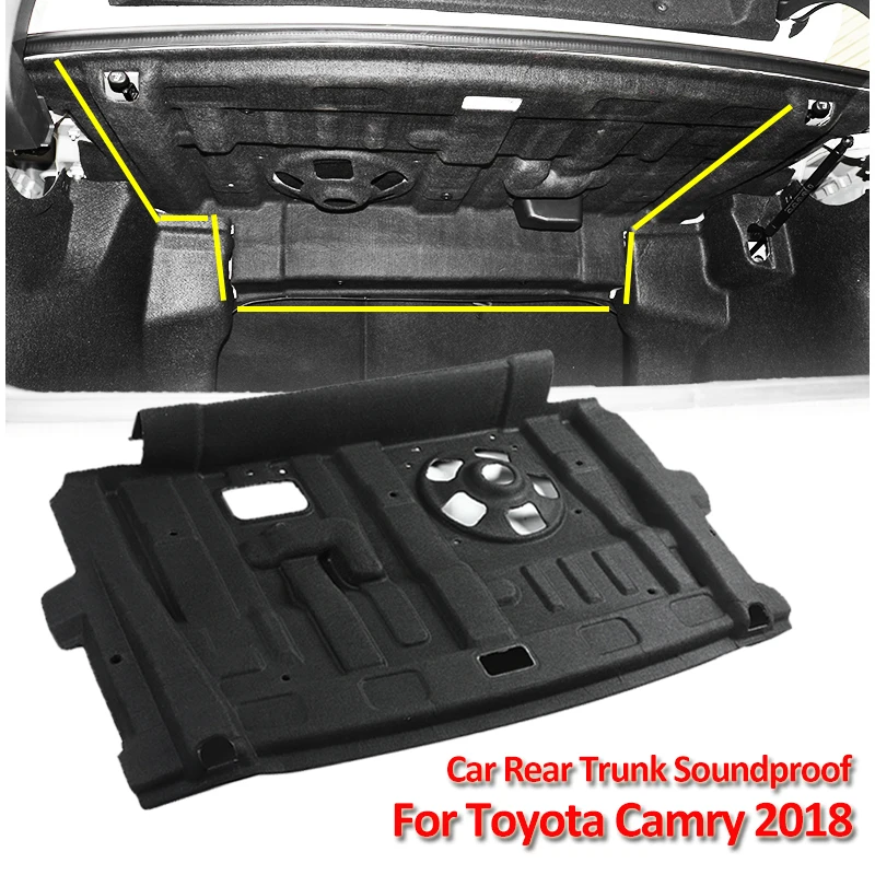 

PVC Car Rear Trunk Soundproof Board Sound & Heat Insulation Cotton Deadening Protective Mat For Toyota Camry 2018