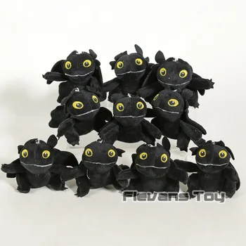 

How to Train Your Dragon Toothless Night Fury Plush Toys Soft Stuffed Dolls Pendants Keychains 10pcs/lot