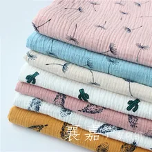 100*135 см Одуванчик ткань драпировка хлопок и лен двойной марли креп ткань для детской одежды дамы юбка одежда для сна ткань