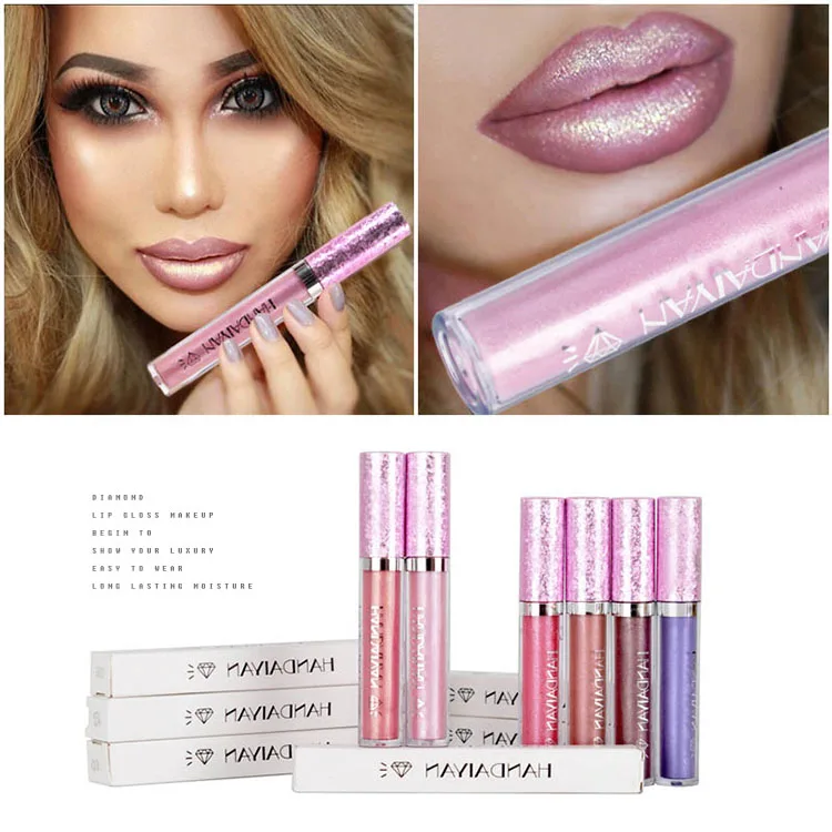 

HANDAIYAN 6 Colors of Liquid Lip Gloss Makeup High Pigmented Shimmer Lip Glaze Waterproof Tattoo Tint Mermaid Lipstick Cosmetics