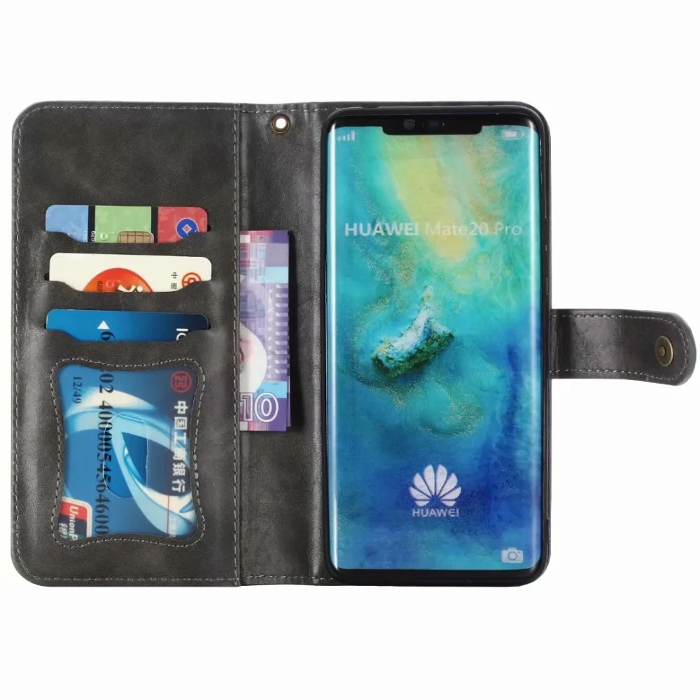 Ретро кожаный кошелек для huawei mate 20 Lite P20 Pro Чехлы многофункциональные винтажные