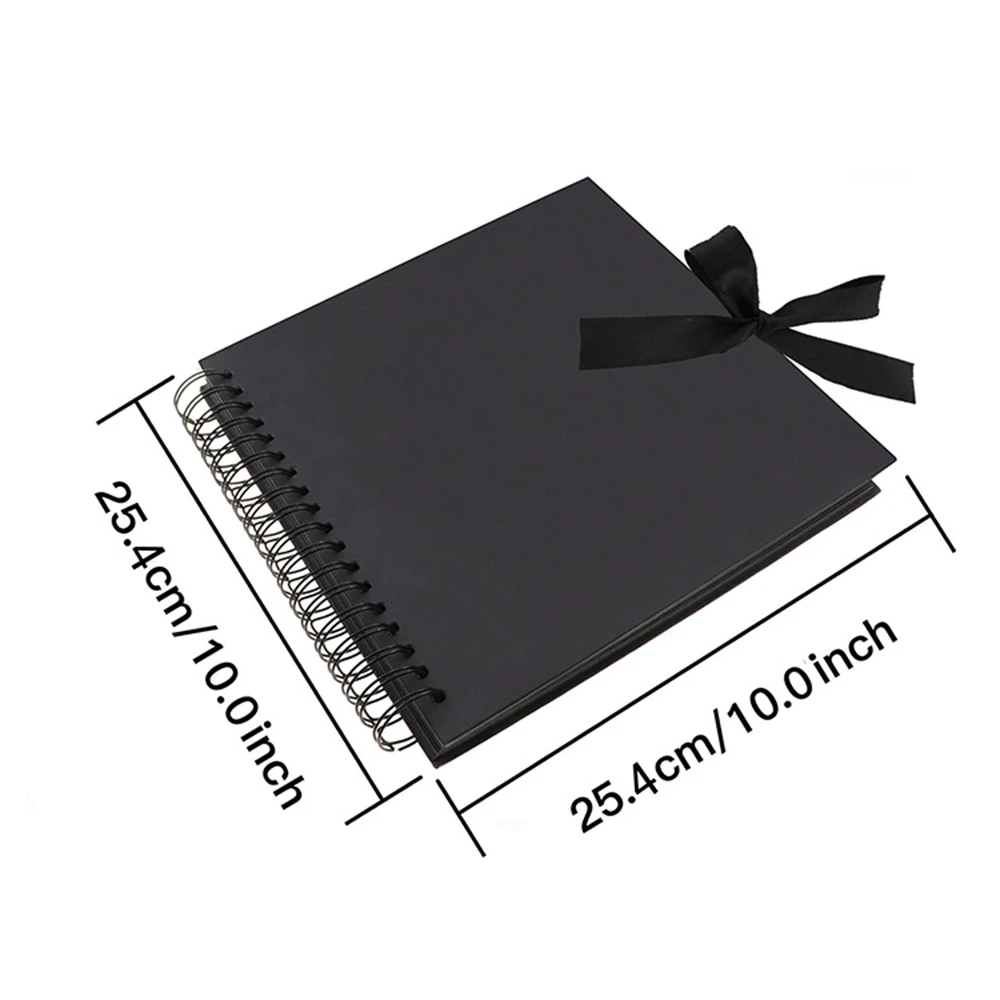 10x10 Album Scrapbook for Photoalbum Craft Paper DIY Scrapbooking Wedding Photo Album Anniversary Gifts Ribbon Clasp Flip-over (3)