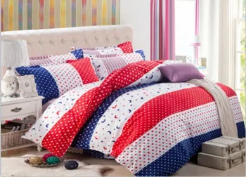 

wholesale Home Textiles,Stripes/Cartoon winter bedding sets,King size 4Pcs of duvet cover bed sheet pillowcases,bedclothes,