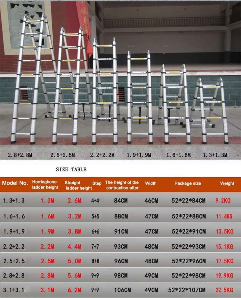 М 3,1 м m + 3,1 m портативный алюминиевый AlloyTelescopic лестница с соединением многоцелевой выдвижной прямой лестница регулируемая лестница