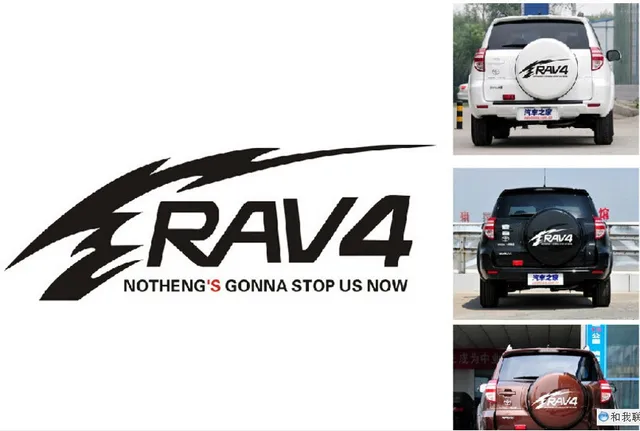 1pcs Rav4 Sports Auto Body Spare Wheel Cover Hood Stickers Racing 1pcs Rav4 Sports Auto Body Spare Wheel Cover Hood Stickers Racing Decals Decoration