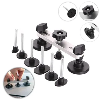 

WHDZ PDR Dent Removal Repair Tool - Bridge Puller Sets Paintless Removal Repair with 7 PCS Different Shape Mats Threaded Rod