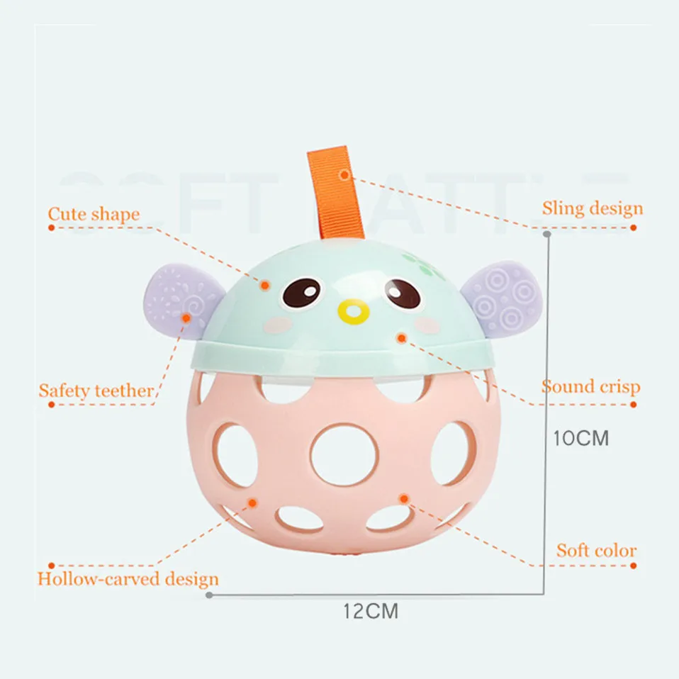 toys for baby 0-12 month plastic baby rattle toddler boy teether crib mobile Animal Bell frog toys for children sensory toys