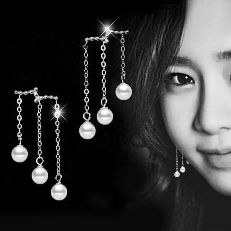 

Earrings Style 925 SterLing Silver Earrings For Girls Real Natural Freshwater Pearl Earrings One Color For Women Love Jewelry