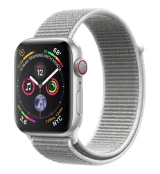 Apple Watch Series 4, OLED, сенсорный экран, gps (спутниковый), мобильный, 36,7 г, серебристый