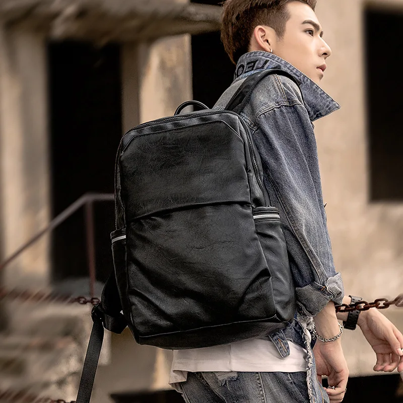 

Male Trend Backpack Travel Bag Korean Edition Leisure Youth Student Bag Computer Bag
