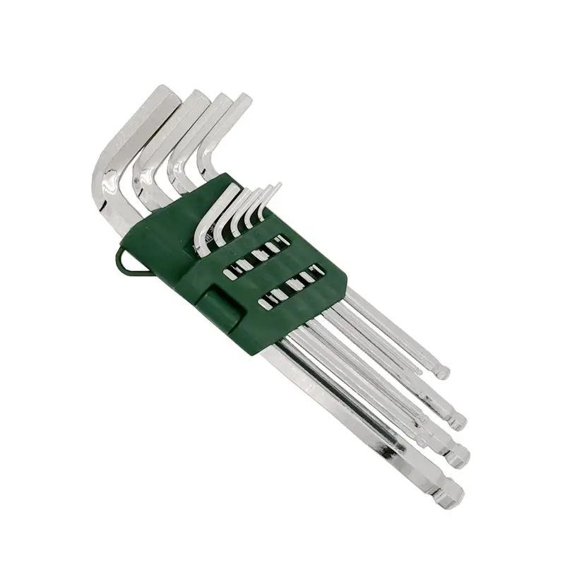 9 Pcs High Quality 1.510mm Chrome Vanadium Steel Hex Key Allen Wrench