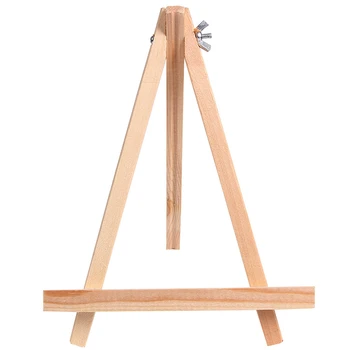

15.5cm height Wooden mini desktop kid easel paint stand pinewood mini display frame art easel