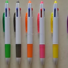 3 цвета чернил шариковые ручки пластиковые рекламные ручки с логотипом компании