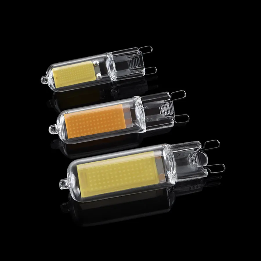 G9 Светодиодная лампа 220В 5 Вт 7 10 COB стекло LED лампы с регулируемой яркостью