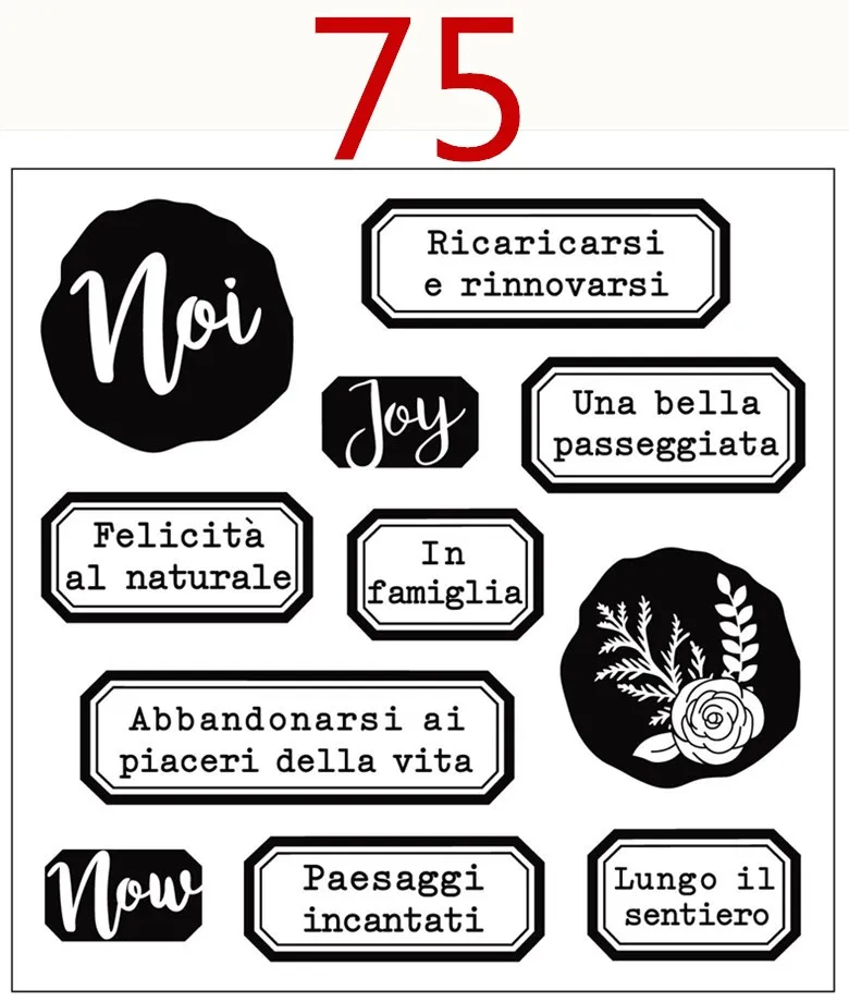 

Italian Word clear stamps