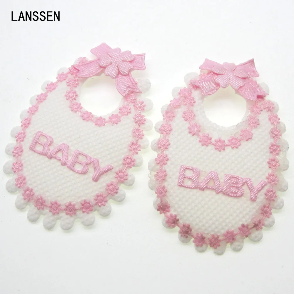 24pcs Handmade Fabric Baby Bibs Applique Baby Shower Baptism