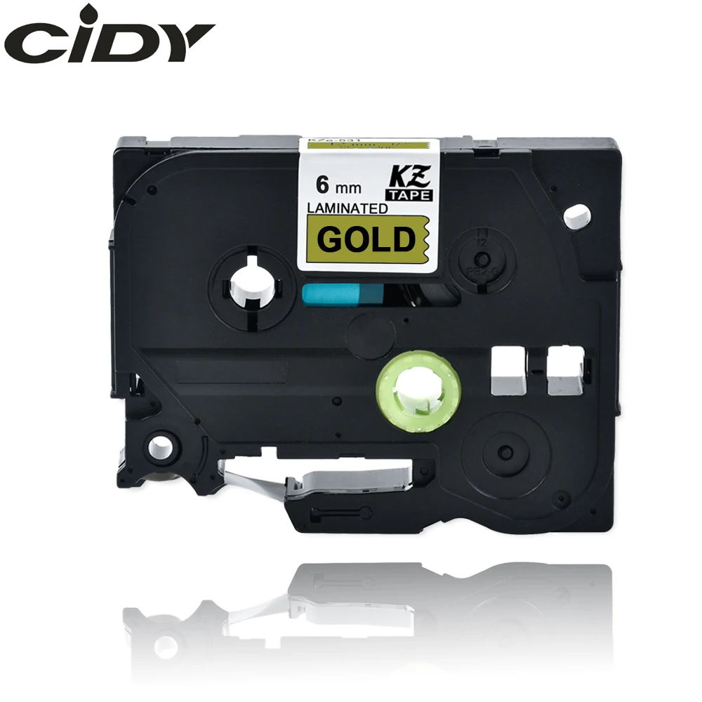 CIDY Tze 811 Tz811 черный на золоте ламинированный совместимый P touch 6 мм tze-811 tz-811 tze811