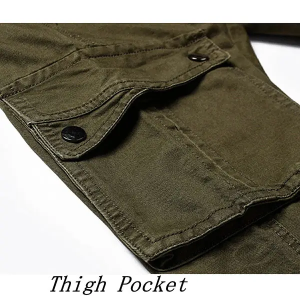 Big Size 30-48 Multi Pocket Cargo Pants Fashion Mens Outdoor Army Casual Cotton Trousers  