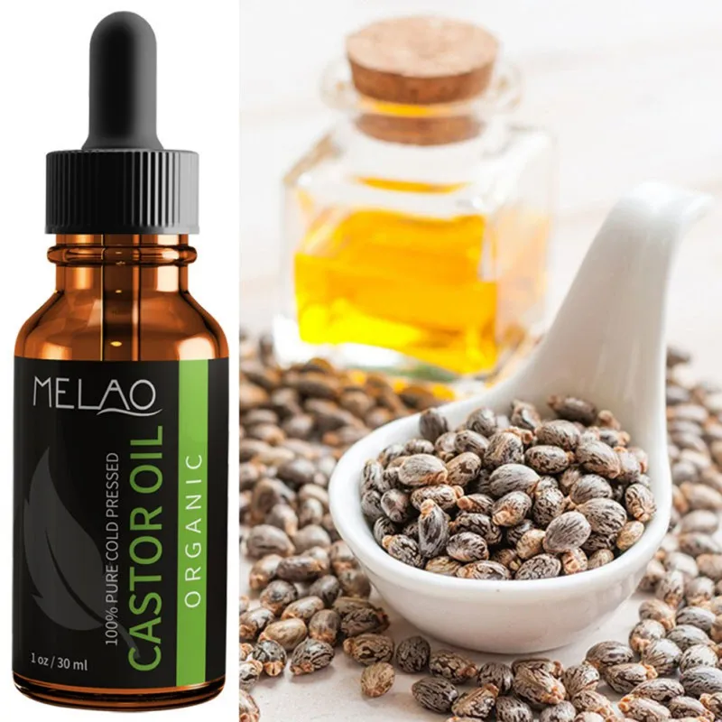 

Castor Oil Pure Organic Castor Oil For Eyelashes Stimulate cold extraction Moisturizing nutrition Eyelashes Eyebrows Hair Growth