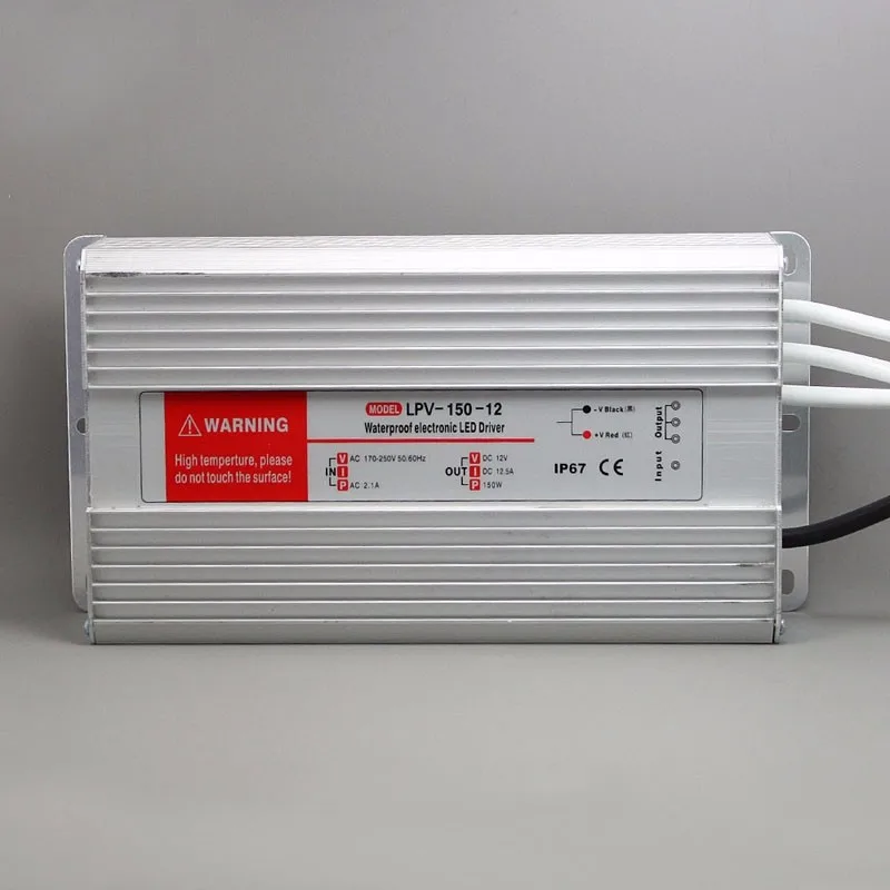 12V 1A-12.5A 12W-150W AC DC Power Adapter for SMD LED RGB Strip 