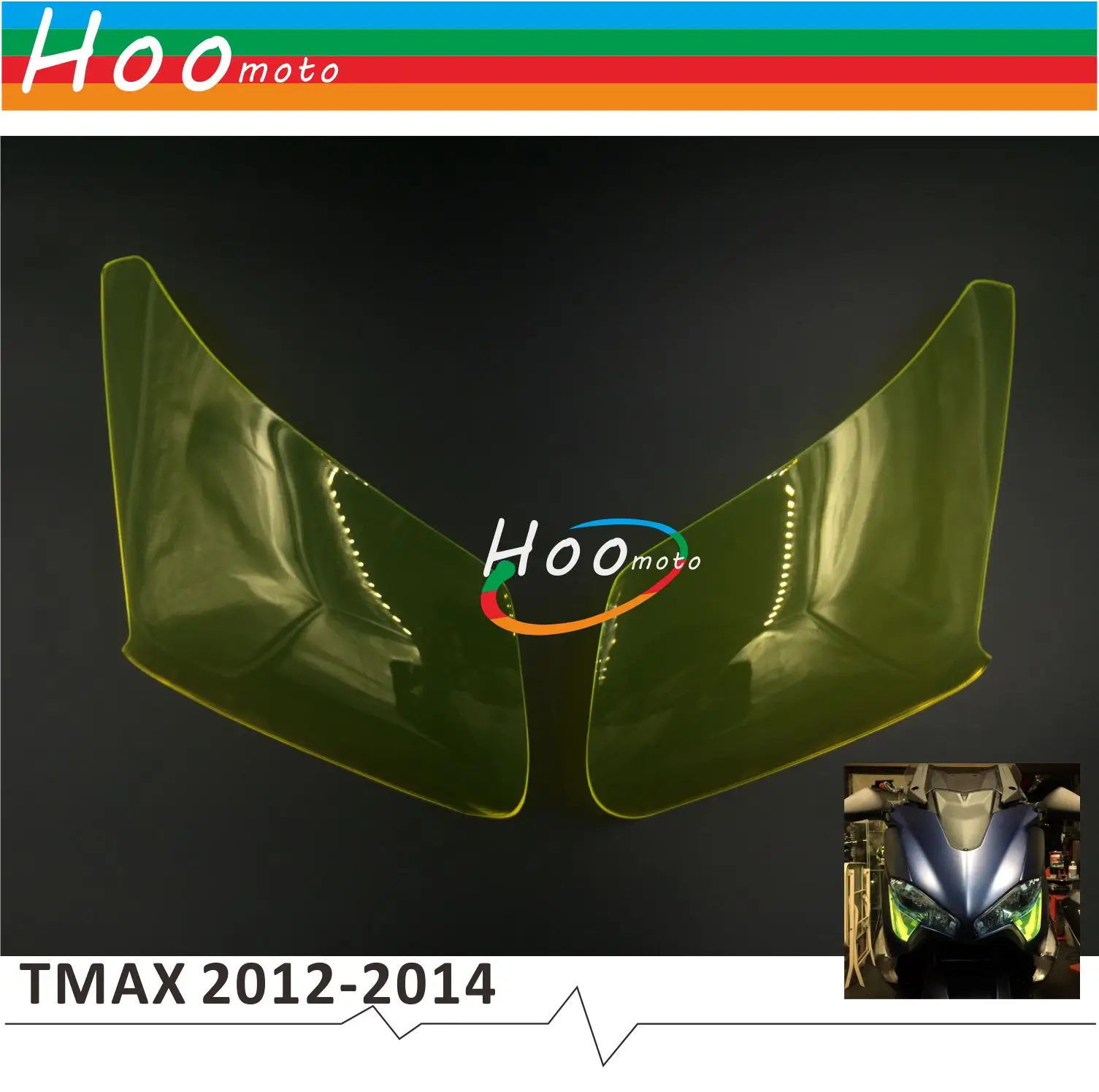 2012 2013 2014 TMAX 530 T MAX Headlight Protector Black For Yamaha