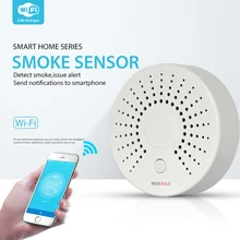 Беспроводной Wi-Fi датчик дыма Сигнализация датчик температуры приложение Push уведомления оповещения нет хаба необходимости