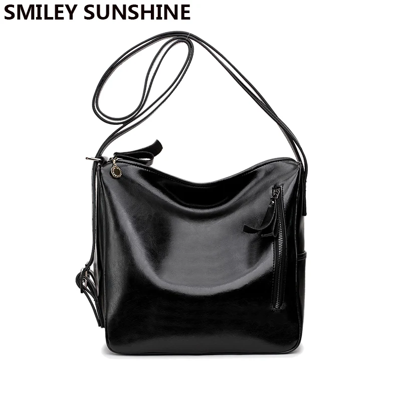 SMILEY SUNSHINE hobo genuine leather shoulder bags women handbags new arrival luxury fashion ladies big crossbody bags female