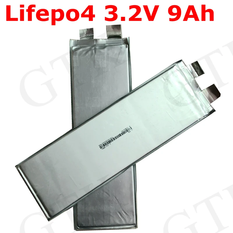 GTK 1 шт. Lifepo4 3,2 В 9Ah 1060190 ячейка 3,2 В 9ah lifepo4 30A не литиевая lipo для упаковки diy 12 В 10ah электродвигатель для скутера Замена