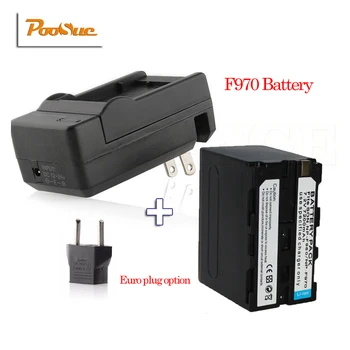 

7200mAh NP-F970 Battery NP F970 F960 NP-F960 NP-F950 +Charger fit CCD-RV1 DCR-VX2100 HDR-FX1 HVR-Z1U LED Flash video light