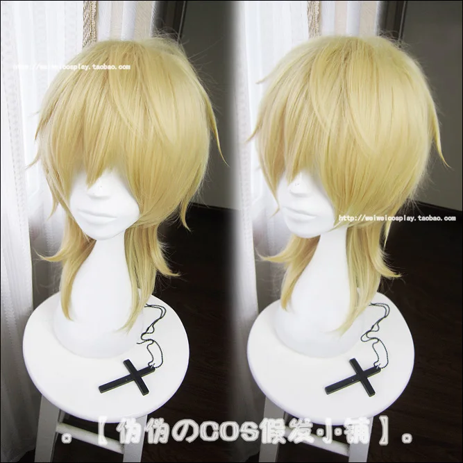 

Anime Ensemble Stars Hakaze Kaoru Cosplay Wig Short Golden Heat Resistant Synthetic Hair Wig + Wig Cap