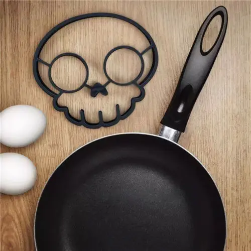 

Omelettes Skull Egg Rings Fried Silicone Cooking Shaper Non-stick Pancake Funny