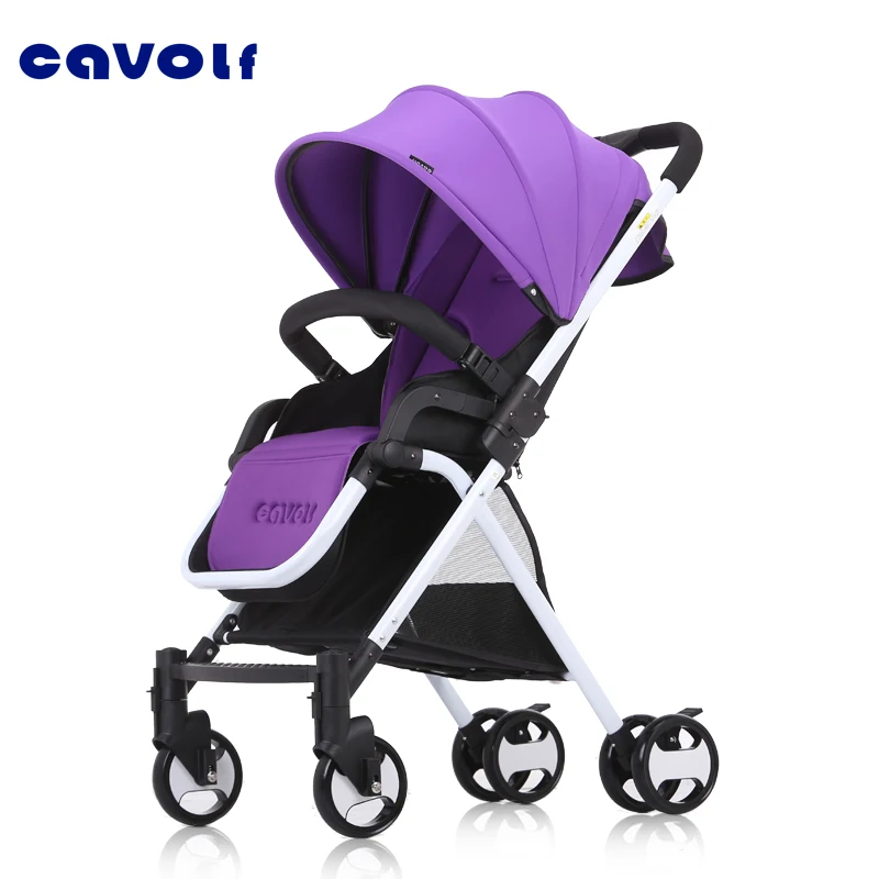 Детская коляска в европейском стиле, ультра-светильник, переносная складная детская коляска, bb автомобильный зонт, детская коляска - Цвет: purple