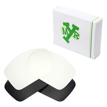 2 пары Mryok Сменные линзы для солнцезащитных очков Окли Big Taco маскирующий Черный& HD прозрачный