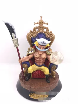 

23cm Anime Action Figure One Piece Cartoon Four Emperors White Bear Edward Newgate Throne Ver Model PVC New Word Collection Toy