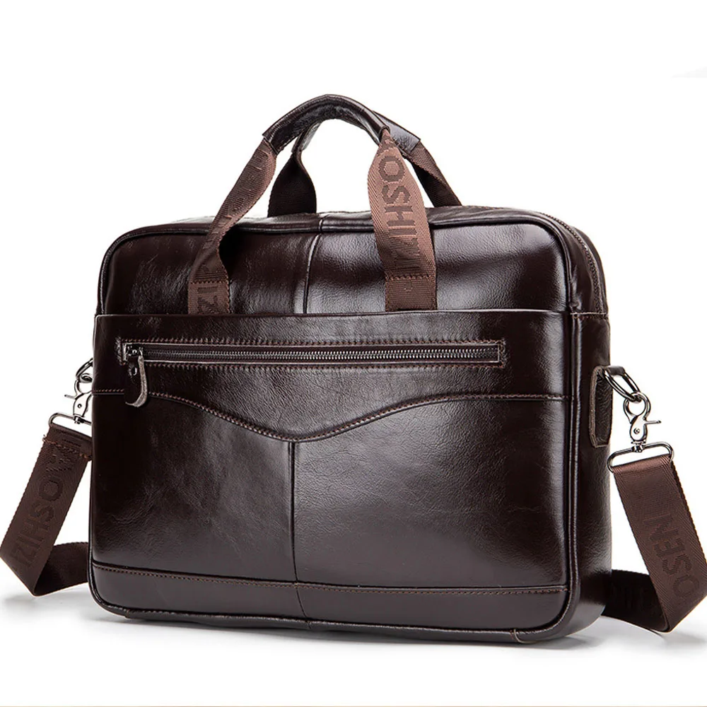 

Classic Minimalist Design Men's Bag Genuine Leather Casual Tote Dress Hand Bags Work To Work A4 Male Messenger Bag Briefcase