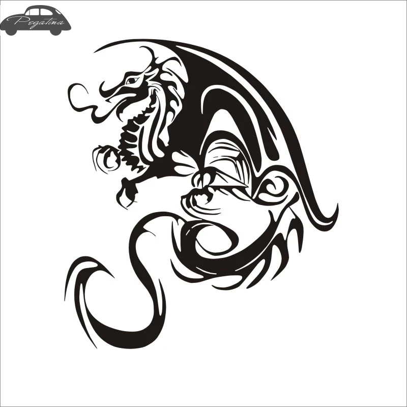 Dragon Decal Car Sticker Posters Vinyl Wall Decals Pegatina Quadro Parede Decor Mural Wild Animal Sticker 719