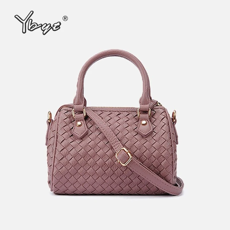 

2109 New Women Luxury Handbags Knitting Vintage Casual Female Boston Top-handle bags High Quality PU Leather Ladies Shoulder Bag