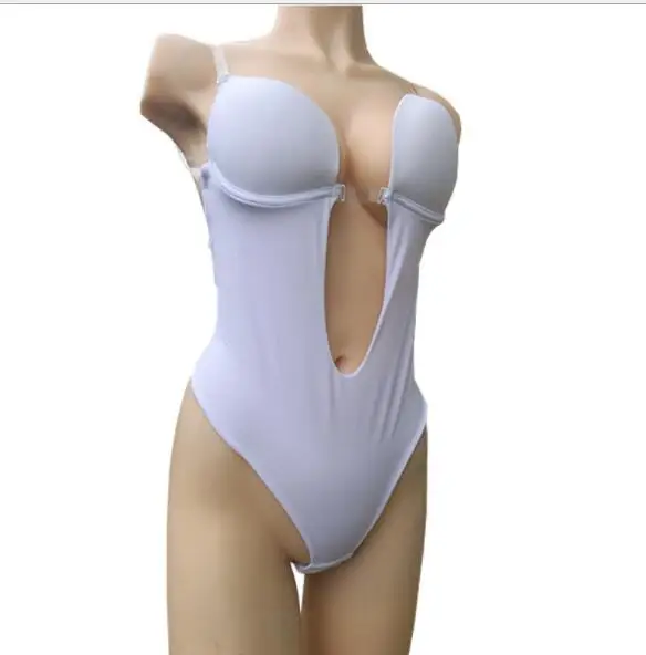 U окунуться гимнастический костюм Для женщин Body Shaper моделирующее белье сексуальное женское белье с открытой спиной вырезать пуш-ап Тонги ремень формочек