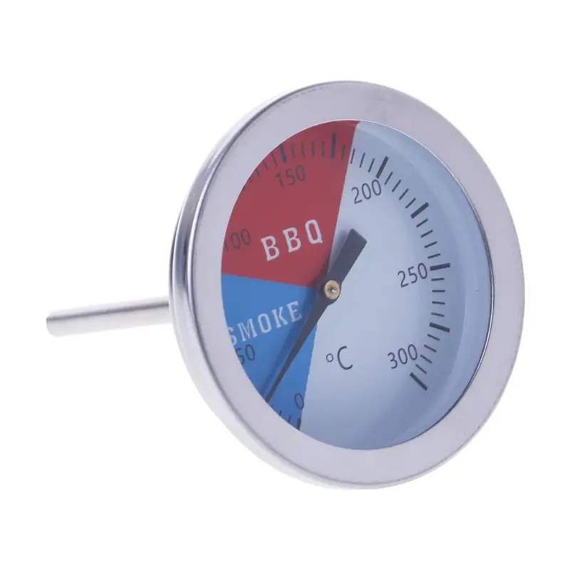 

300 Degrees Thermometer BBQ Smoke Grill Oven Temperature Gauge Outdoor Camp Tool