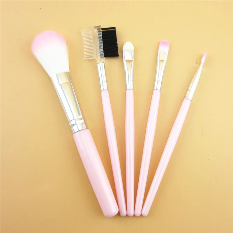 BY NANDA 5 Pcs Mini Makeup Brushes Sets Foundation Blush Brush Eye Shadow Eyebrow Eyeliner